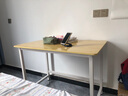 舒客艺家 电脑桌台式小户型小桌子家用学习桌写字办公书桌电竞长条桌子 木纹白架单桌100*60*74 加固电脑桌 实拍图