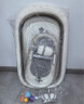 iuu婴儿洗澡盆 可折叠宝宝浴盆大号 洗澡神器躺托浴架新生儿童用品 【北欧灰】+可调节感温浴架 材质：FAD食品级材质检测认证 实拍图