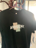 啄木鸟2件纯棉短袖男士t恤2025夏季新款宽松体恤学生圆领休闲半袖 大7灰+AM黑 XL 建议130-145斤 实拍图