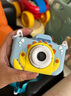 卡卡曼儿童相机照相机3-6岁玩具男孩女孩生日礼物宝宝迷你高清数码拍照 蓝龙【9600W像素+128G+可变焦】 宝宝拍立得彩色打印学生相机 实拍图