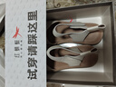 红蜻蜓母亲节凉鞋女平底妈妈软皮软底中老年女士中跟沙滩鞋女 WTK233762 实拍图
