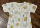 舒贝怡2件装婴儿衣服夏季薄款新生儿连体衣短袖哈衣儿童爬服黄色90CM 实拍图