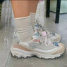 斯凯奇（Skechers）奶茶熊女鞋夏季厚底老爹鞋软底透气百搭熊猫鞋休闲运动鞋149238 实拍图
