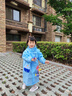 牧萌 儿童雨衣男女童带书包位宝宝幼儿园小学生雨鞋套装防水卡通雨披 浅蓝火箭恐龙 M码（建议身高95-105cm） 实拍图