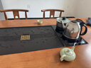 古越龙腾 实木茶桌椅组合泡茶台带烧水壶一体式小阳台大板茶几整套办公室 湿泡款 抽屉脚+1圈椅+4月牙椅+石茶盘 2.0米新中式四抽屉款 实拍图