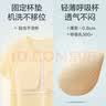 米度丽带胸垫月子服夏季薄款短袖孕妇睡裙睡衣待产大码连衣裙 淡黄 XL 实拍图