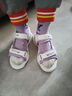 李宁热女童凉鞋夏季2025新款儿童时尚沙滩鞋中大童女孩软底防滑透气 紫色 35 实拍图