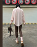 小野和子【关晓彤同款】防晒衬衫宽松夏季新款冰丝防晒衣时尚防晒服轻薄 【轻薄抗皱】樱花粉 M 偏小尺码建议拍大一码 实拍图