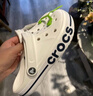 crocs卡骆驰洞洞鞋贝雅卡骆班轻便耐磨一脚蹬休闲鞋|205089 白/深蓝-126 44 (280mm) 实拍图