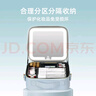 OBOX带镜子带灯美拉德风旅行化妆包美妆用品分类收纳包护肤品收纳盒 冰川蓝_大号12寸【菱格2代】 实拍图