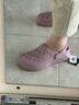 斯凯奇（Skechers）透气洞洞鞋女士外穿包头泡泡鞋舒适厚底软底凉拖鞋111514 实拍图