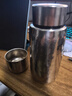 TUNE-PATTERN纯钛保温杯双层高档磁吸钛杯焖泡茶杯养生钛水杯中秋节礼品钛杯子 炫目银【送皮质杯套+杯刷】350ml 实拍图