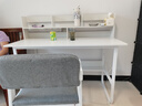 悦美妙电脑桌台式学生简易书桌书柜书架一体写字桌子家用办公学习桌 【桌椅组合】暖白色120*60cm 实拍图
