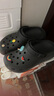 crocs卡骆驰檀健次同款经典泡芙洞洞鞋轻便舒适休闲鞋|207521 黑色-001(含智必星) 41 /42(260mm) 实拍图