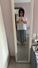 无印良品（MUJI）女式 强捻 抽褶裙 长半身裙女裙子女装格子裙25年夏季BE1VEC5S 黑色格纹 XL （165/74A） 实拍图