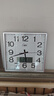 康巴丝（Compas） 挂钟客厅2025款家用大气方形石英钟办公时钟挂墙卧室钟表 3112Y日历闪银（32*32cm） 实拍图
