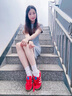CAMILA KSENIA阿甘鞋女士2026年新款夏季时尚百搭厚底德训鞋红色系休闲运动鞋子 红色 37 实拍图