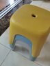 禧天龙塑料凳子家用客厅加厚成人高凳北欧简约商用椅子餐厅凳浴室马桶凳 【亮丽黄】高25厘米 方凳 1个装 实拍图