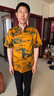 卡搭重磅香云纱唐装男真丝桑蚕丝夏季短袖上衣中式男装中国风华服皮草 花色金 M 晒单实拍图