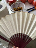 米砾宣纸折扇空白扇子古风中国风书法题字文玩绘画男士扇子diy手工制作纯白色扇面10寸教师节礼物 实拍图
