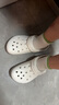 卡骆驰crocs洞洞鞋贝雅卡骆班轻便耐磨一脚蹬休闲鞋|205089 白/深蓝-126 39 (240mm) 实拍图