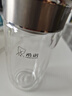 希诺抗菌玻璃杯双层透明水杯男高档泡茶杯子XN-1927珠光本色 410mL 实拍图