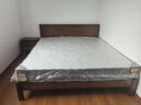 洛亚妮【24H云仓闪发】实木床100％纯实木1.5米单人床原木风主卧双人床 胡桃色床+20cm席梦思床垫+床柜2 1.8米*2米 实拍图