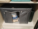 邦尼美家衣服收纳箱家用大容量布艺整理箱衣柜装衣物折叠框袋牛津布储物箱 深灰色-【加厚牛津布】竖窗 100L（长60*宽42*高40cm）大容量 实拍图