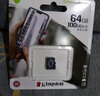 金士顿（Kingston）64GB TF（MicroSD） 存储卡 U1 A1 V10 读100MB/s 游戏机 监控运动相机 行车记录仪 无人机内存卡 实拍图