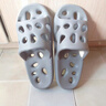 洁丽雅浴室拖鞋男夏季室内家居洗澡卫生间漏水静音防滑防臭凉拖男士家用 灰色 44-45 【标准码】 实拍图
