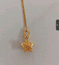 周大福 爆闪方糖许愿星星黄金吊坠(工费180)约1.45g EOF1392 实拍图