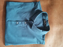 雅戈尔（YOUNGOR）短袖POLO衫男翻领扁机领长绒棉棉弹POLO衫新品 VSPC533060QCA蓝色 XL 实拍图