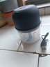 绞肉机小型打蒜器家用绞蒜切蒜器多功能辅食料理机电动蒜泥神器蒜蓉机自动切菜机压蒜器 蓝色-升级大电机 0.26L 实拍图