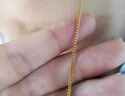 周六福足金999简约侧身链黄金项链女生日礼物计价AA050784 约3.88g 45cm 实拍图