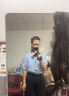 伯德小姐蓝色蝴蝶结衬衫女夏季设计感系带短袖上衣气质通勤职业白领衬衣 实拍图