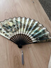 六品书院扇子10寸古风折扇中国风男士款夏季绢布折叠夏天竹扇汉服随身扇子 【清明上河图】 实拍图