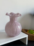 范爷家轻奢高级琉璃花瓶摆件客厅插花粉色玻璃插花器高端餐桌玄关装饰 实拍图