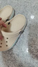 卡骆驰crocs洞洞鞋贝雅卡骆班轻便耐磨一脚蹬休闲鞋|205089 冬日白/彩色-1LI 37 /38(230mm) 实拍图