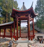 户外古建长廊凉亭景观庭院菠萝格实木凉亭防腐木仿古别墅青瓦长廊 褐色 小青瓦古建凉亭/每米 实拍图
