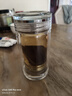 水宜生玻璃杯双层男女士泡茶杯高档商务弱碱随手杯便携透明水晶杯防烫 臻萃【纯钛】260ml 实拍图