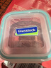 Glasslock韩国进口耐热钢化玻璃饭盒冰箱冷冻微波炉大容量保鲜盒 圆形透明盖红圈370ml 实拍图
