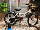 奥仕龙 儿童自行车3-4-5-6-7-8岁小孩单车宝宝脚踏单车男女孩小学生童车 【升级款白】旗舰版+加宽闪光轮 18寸 适合110-130cm 实拍图