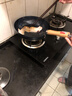 章丘铁锅手工锻打铁锅无涂层物理不粘锅炒锅木把圆底炒菜锅厨房好物轻音 标准版古法烤蓝（已干烧） 28cm 实拍图