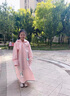 牧萌儿童雨衣男童女童小学生雨衣全身小孩宝宝幼儿园上学带书包位雨披 粉色独角兽【按扣款】 4XL（建议身高140-160cm） 实拍图