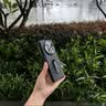 Freeson 适用vivo X Fold5手机壳真皮保护套折叠屏镜头全包防摔支架皮套【头层牛皮+前屏高清膜一体】黑色 实拍图