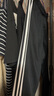阿迪达斯 （adidas）运动裤男春季宽松透气直筒裤跑步运动防风休闲裤 黑白  XL  实拍图