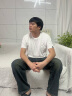 雾卡 【三件装】短袖t恤男纯色棉宽松夏季士半袖潮流衣服情侣装 卡其+深灰+黑色 XL 建议135-150斤 实拍图