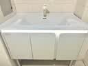 欧派陶瓷一体盆浴室柜组合现代简约卫生间洗脸盆柜洗漱台洗手台面盆柜 奶油白 智能单镜款60CM 实拍图