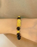 中国黄金（CHINA GOLD）足金999福字貔貅3D转运珠黄金手串手链送男友老公生日父亲节礼物 净金重 约2.1g【貔貅+钱珠*2】 实拍图