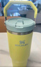 STANLEY拎拎杯吸管杯水杯保温杯不锈钢杯子大容量办公车载887ML-柚黄 实拍图